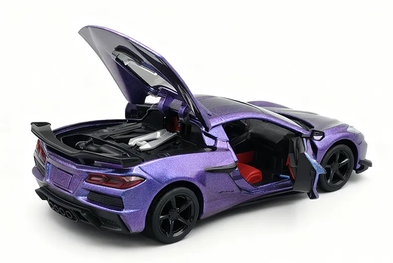 Purple Chevrolet Corvette Z06 Model 1:24 Scale 3 Purple Chevrolet Corvette Z06 Model 1:24 Scale - Image 3