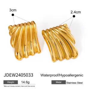 Luxury Gold-Stainless Steel Earrings Model JDE2312091 15 S96acf4551f4f40f8ba9c427c80afa78dD 6