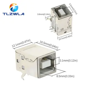 Square USB B Female Connectors Set of 10 11 S96afd43212444ee78d61fa886bc57697i