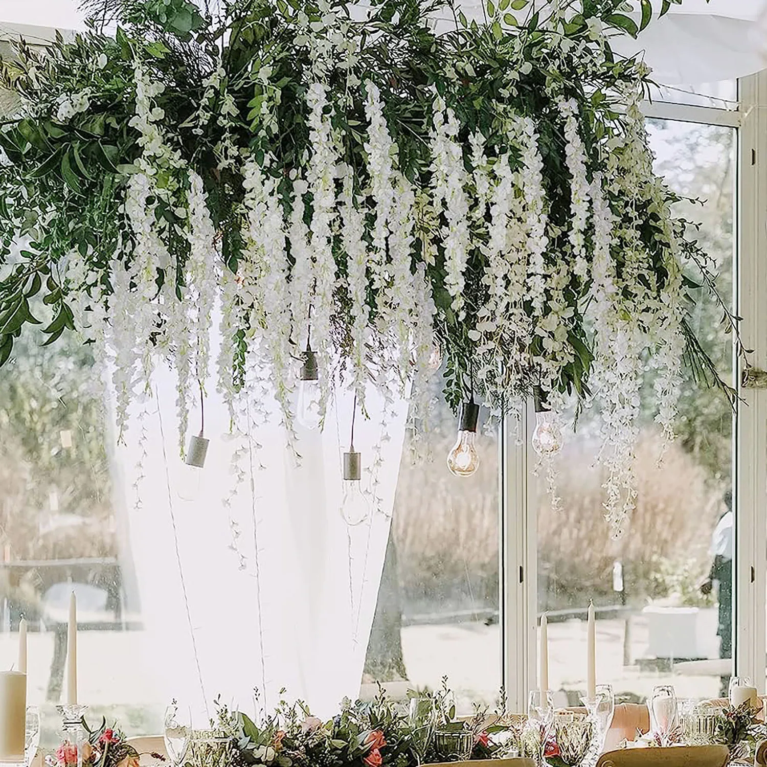 Elegant Artificial Wisteria Vine for Indoor Decor 5 Elegant Artificial Wisteria Vine for Indoor Decor - Image 5