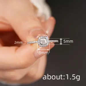 Elegant Women's Silver Ring with Cubic Zirconia 12 S96bae9783afb43d08c86e4efd8e463a3j