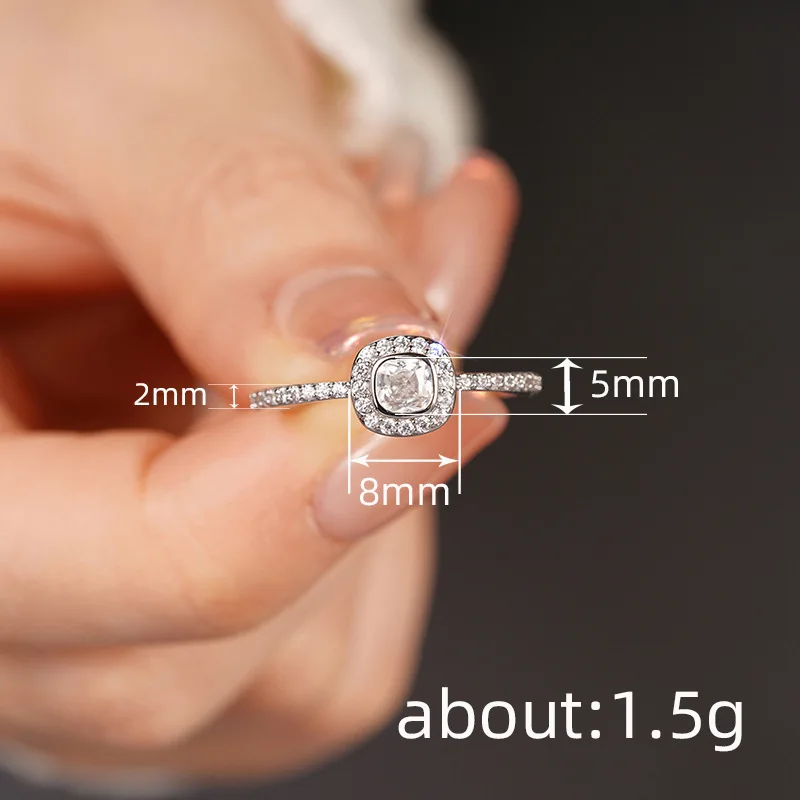Elegant Women's Silver Ring with Cubic Zirconia 6 Elegant Women's Silver Ring with Cubic Zirconia - Image 6