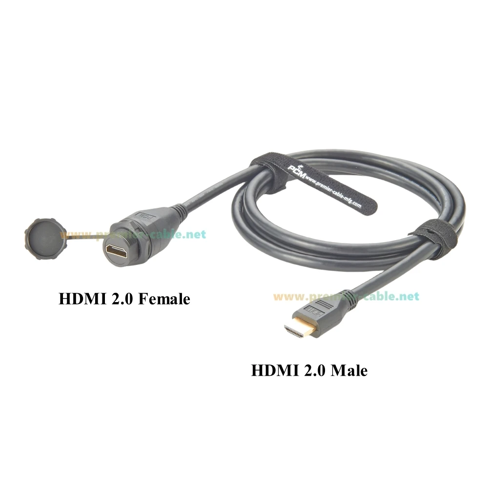 Panel Mount HDMI 2.0 Extension Cable 0.3m/1.5m 2 Panel Mount HDMI 2.0 Extension Cable 0.3m/1.5m - Image 2