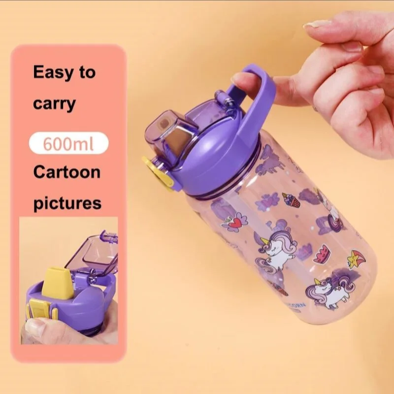 600ml Cartoon Animal Kids Water Bottle 4 600ml Cartoon Animal Kids Water Bottle - Image 4
