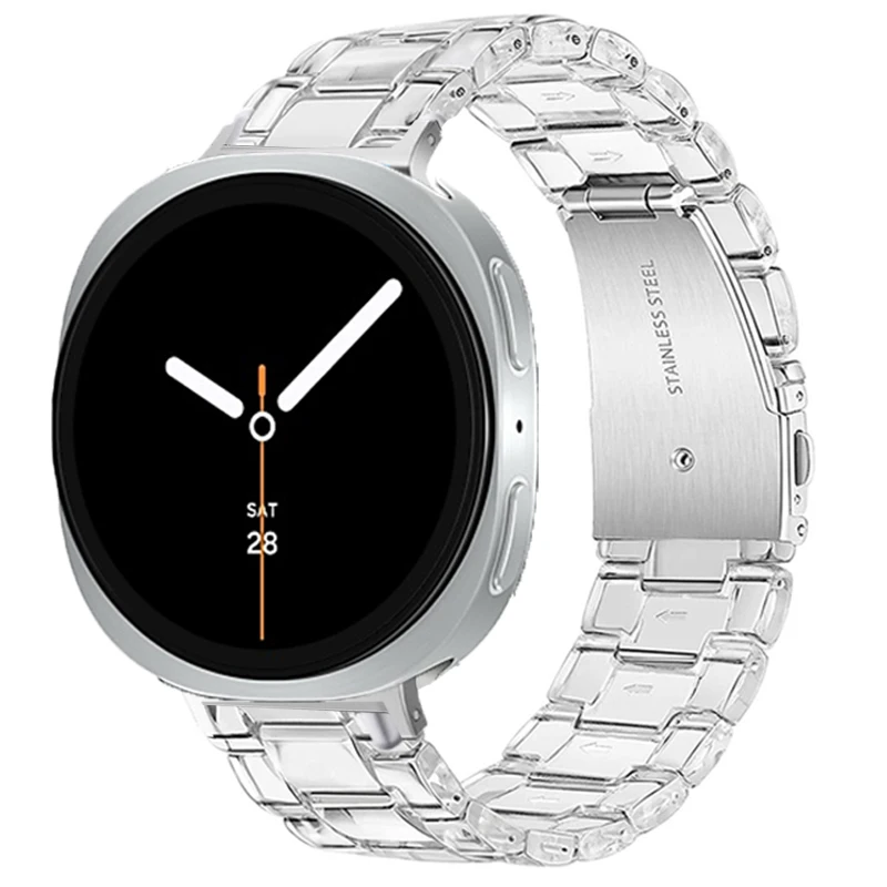 Clear Resin Holographic Strap for Galaxy Watch 8 3 Clear Resin Holographic Strap for Galaxy Watch 8 - Image 3