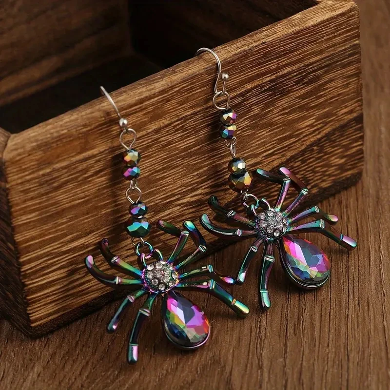 Colorful Spider Dangle Earrings for Women 3 Colorful Spider Dangle Earrings for Women - Image 3