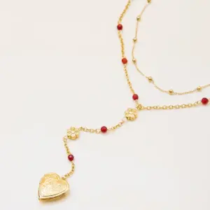 Elegant Gold over Stainless Steel Layered Necklace 11 S96fc513ced9046f9a9c993538de991c3G