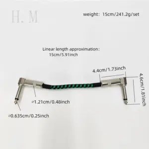 Vibrant 15cm Guitar Effect Patch Cables Set 11 S972aad92bebf4582bf0240c402e95873o