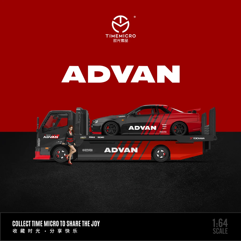 Diecast Skyline GTR34 Advan Model Set with Trailer 5 Diecast Skyline GTR34 Advan Model Set with Trailer - Image 5