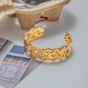 Stainless Steel Gold Skeleton Cuff Bracelet 11 S976af29257124cbea23b81411f8d4a37M