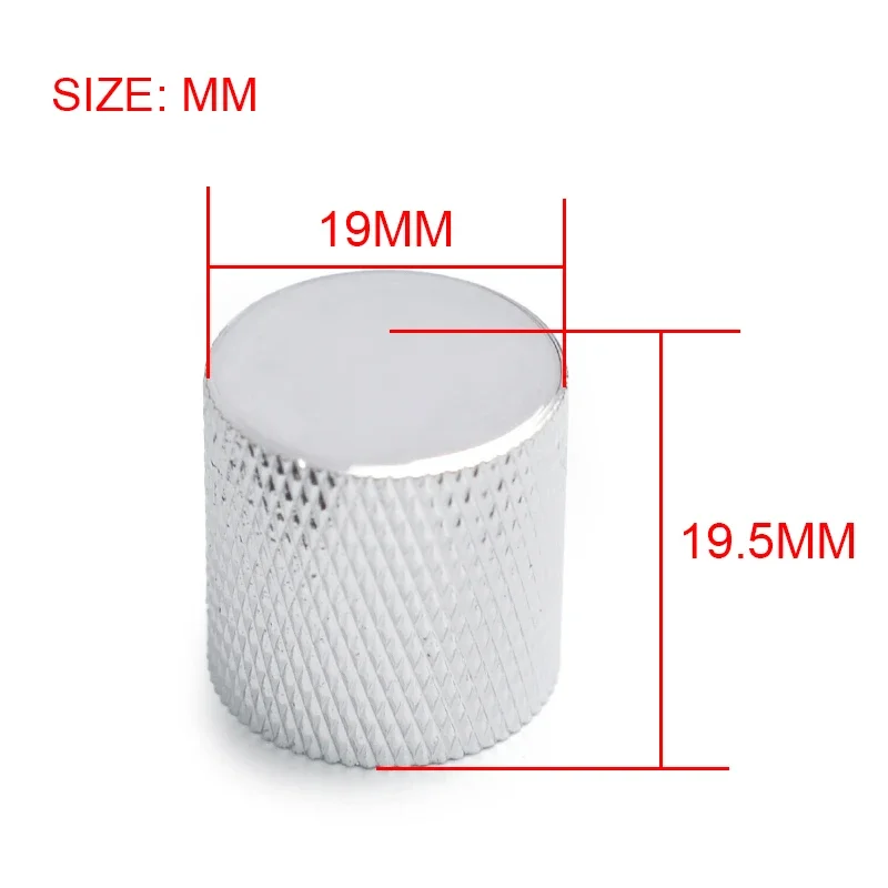 Chrome Metal Control Knobs for Bass Guitars 6 Chrome Metal Control Knobs for Bass Guitars - Image 6