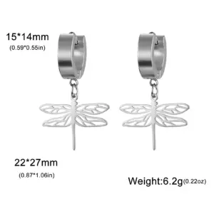 Stainless Steel Gold Dragonfly Earrings for Women 18 S97c6b0d94b85419ea0a65b1bf80562842