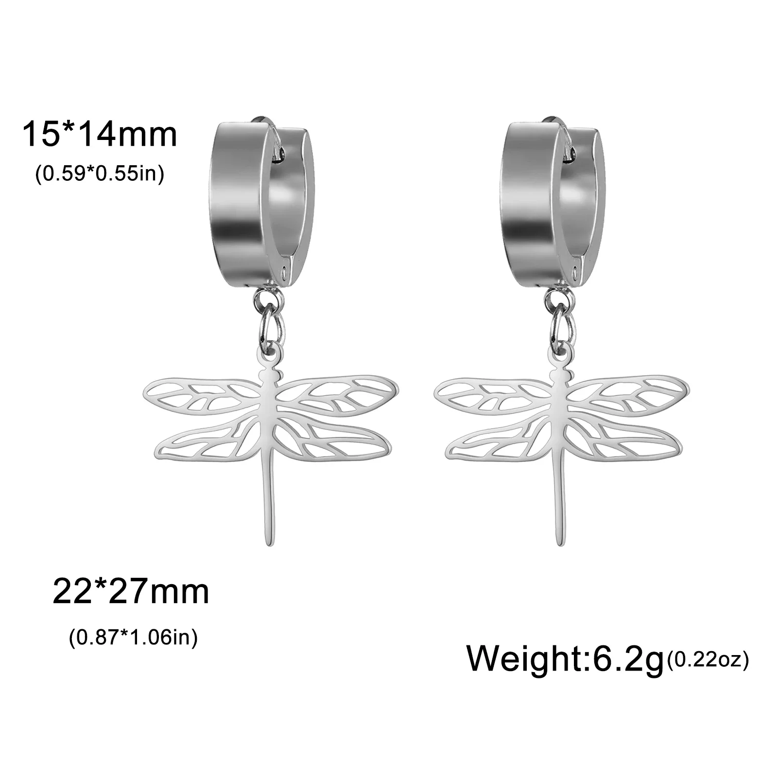 Stainless Steel Gold Dragonfly Earrings for Women 9 Stainless Steel Gold Dragonfly Earrings for Women - Image 9