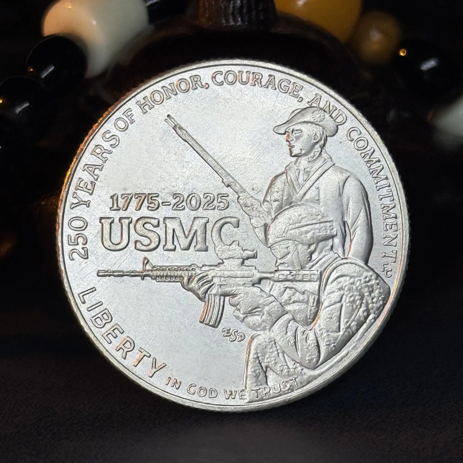 US Marine Corps 250th Anniversary Copper Medal 4 US Marine Corps 250th Anniversary Copper Medal - Image 4