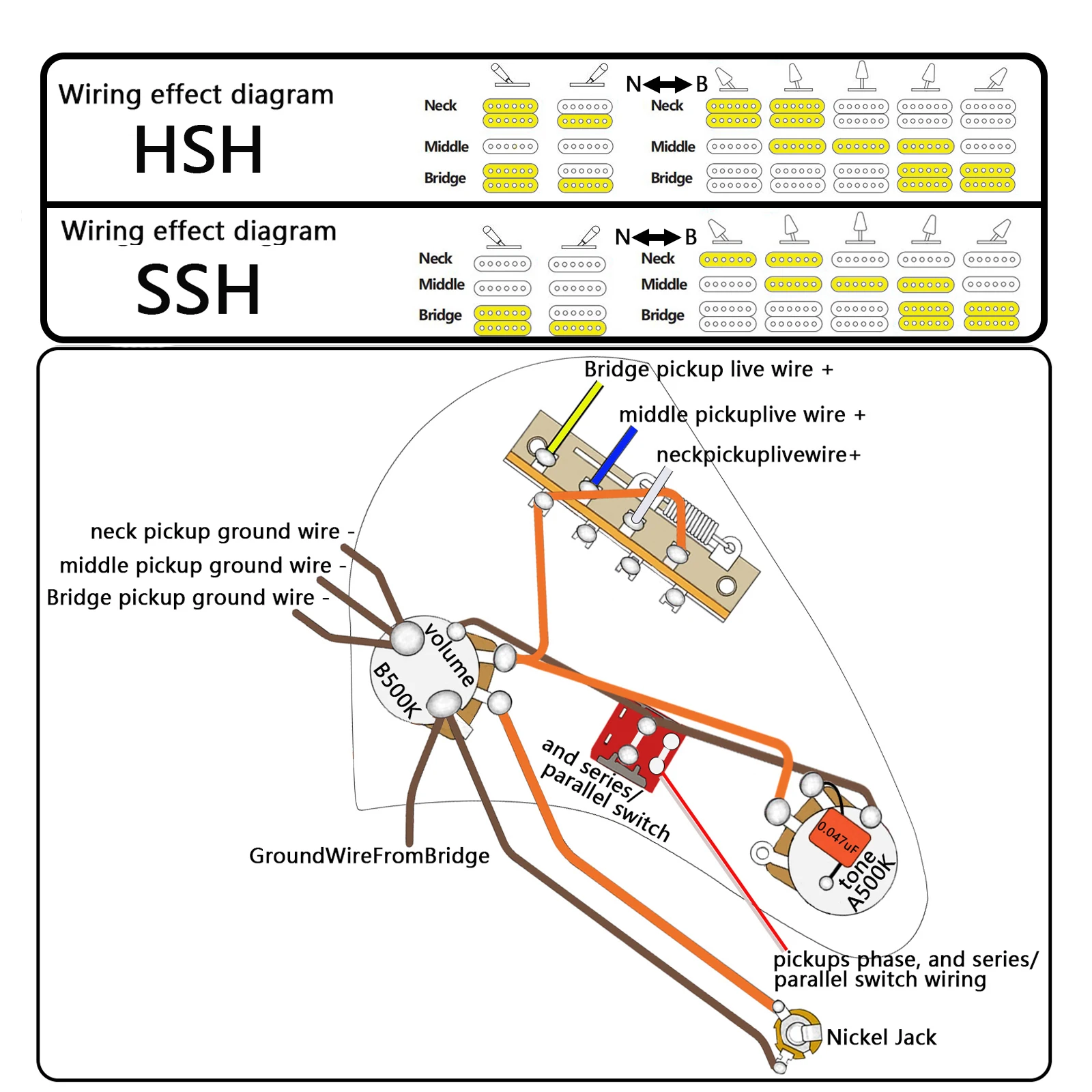 Pre-Wired Guitar Wiring Kit for Customization 5 Pre-Wired Guitar Wiring Kit for Customization - Image 5
