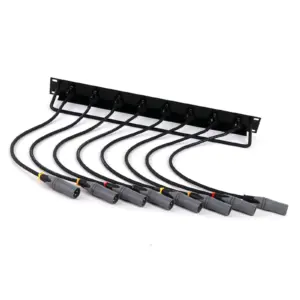 Professional 1U XLR Patch Panel with 8 Male Connectors 18 S984f3baa0bce4e7489939daaf5c1f7b2Z 5