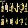 Miniature Gold Musical Instruments Set for Collectors