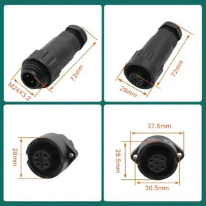 Industrial Waterproof IP67 Electrical Connector for 4/7 Pins 11 S985ba20421e44f23976212058b6694ebX