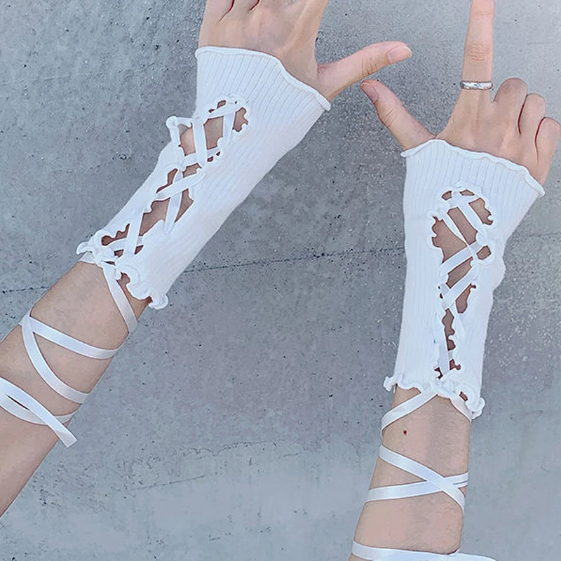 Elegant Floral Lace Elbow Gloves for Women 6 Elegant Floral Lace Elbow Gloves for Women - Image 6