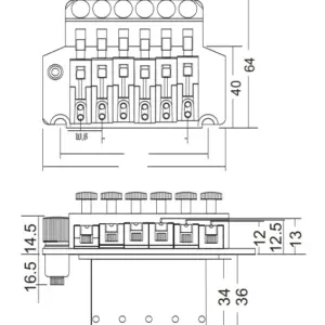 Wilkinson WODL1 Electric Guitar Bridge 7 S9870e54dc3f2488e9041e87d8a6104a7c