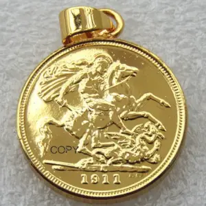 Vintage 1911 British Sovereign Coin Pendant 7 S98846045df8c4dd8bc4139b681eb7336e