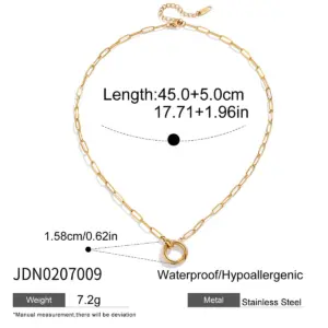 Gold Stainless Steel Pendant Necklace JDN0207009 17 S98c3210feda94faca6753d255da90000f