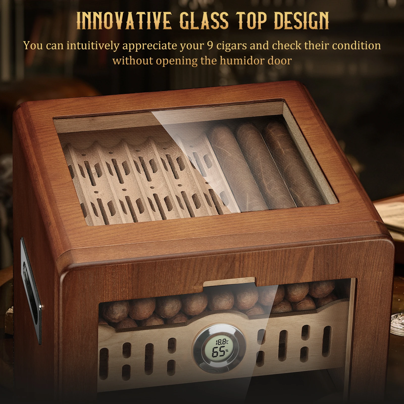 Elegant Cigar Humidor Cabinet for Collectors 3 Elegant Cigar Humidor Cabinet for Collectors - Image 3