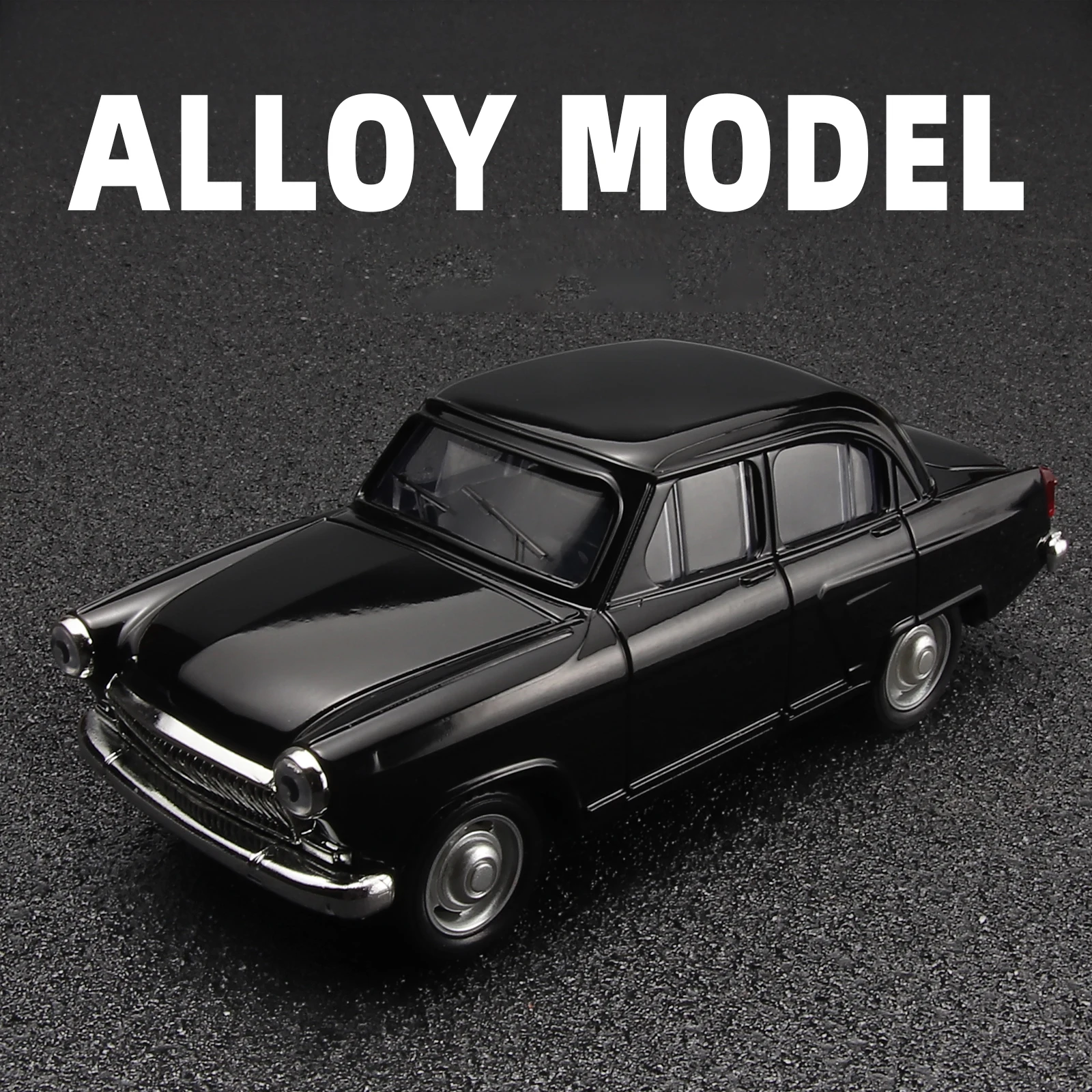 GAZ-21 Volga Diecast Model 1:43 Scale Black 2 GAZ-21 Volga Diecast Model 1:43 Scale Black - Image 2