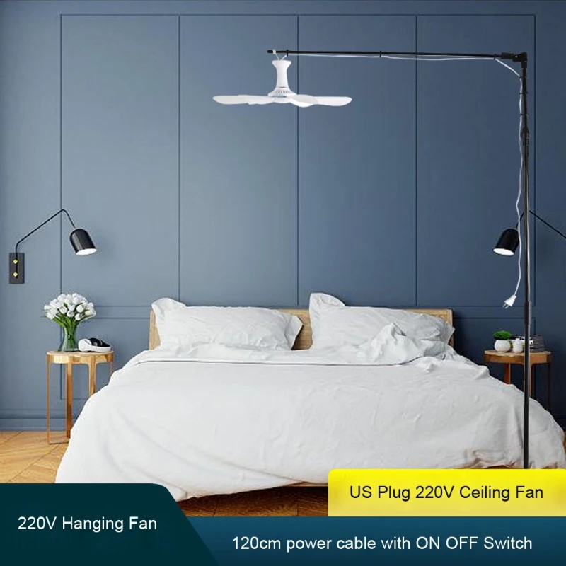 White Mini Ceiling Fan with 7 Blades 2 White Mini Ceiling Fan with 7 Blades - Image 2