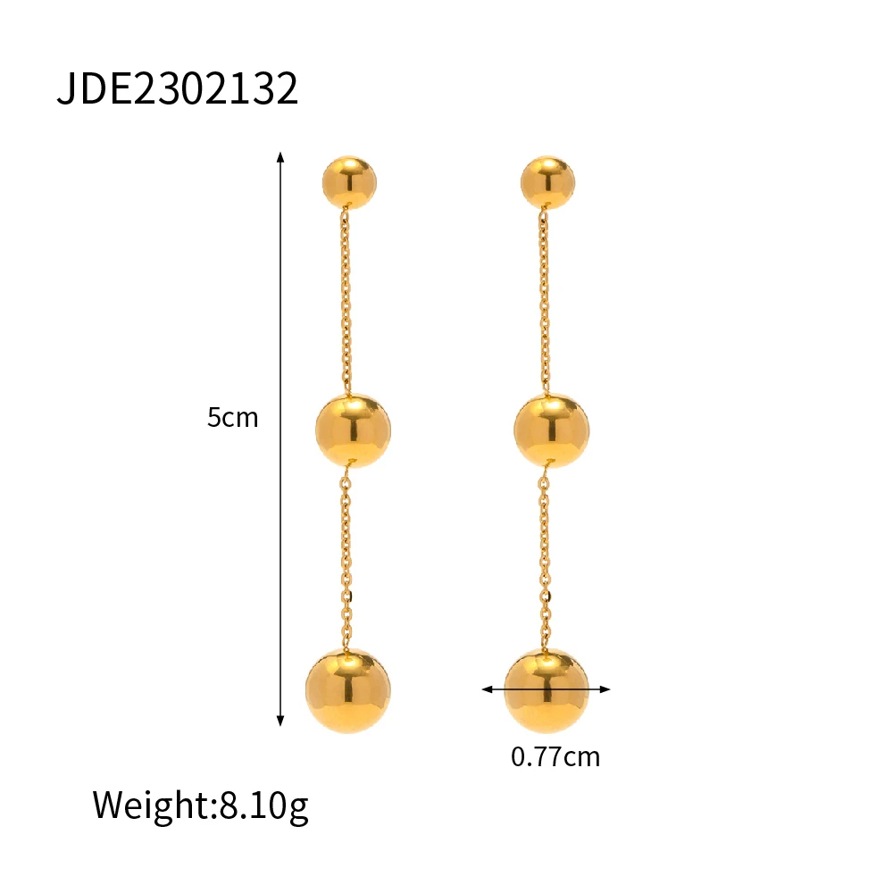 Stainless Steel Geometric Drop Earrings 6 Stainless Steel Geometric Drop Earrings - Image 6