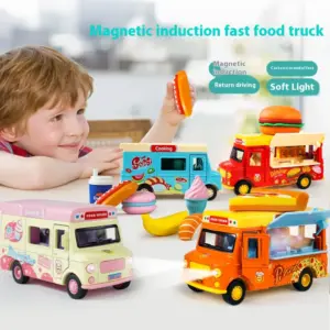 Colorful Metal Die-cast Food Truck for Kids