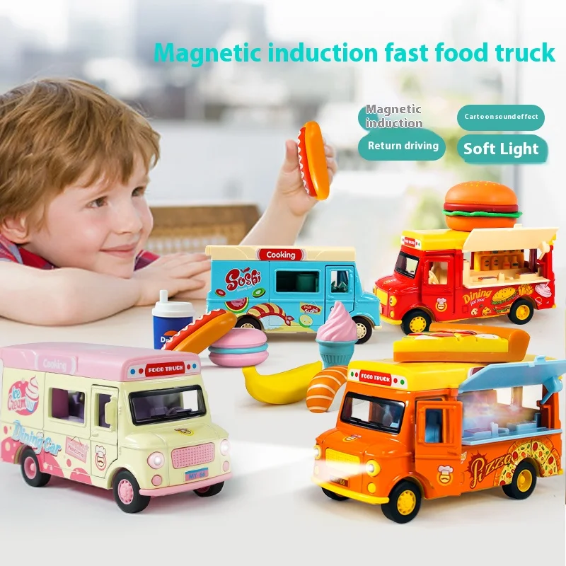 Colorful Metal Die-cast Food Truck for Kids 1 Colorful Metal Die-cast Food Truck for Kids