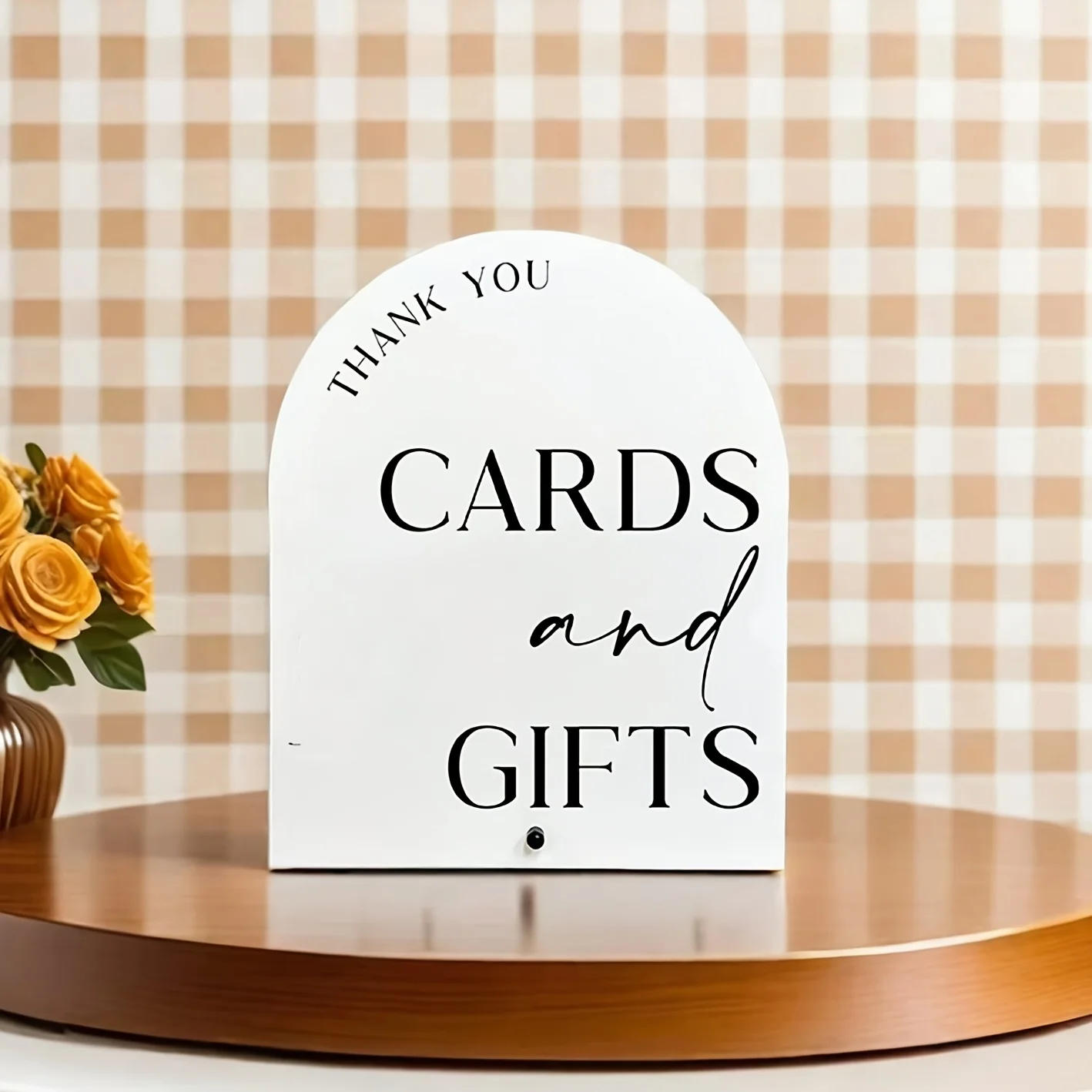 Elegant White Acrylic Wedding Sign 5 Elegant White Acrylic Wedding Sign - Image 5