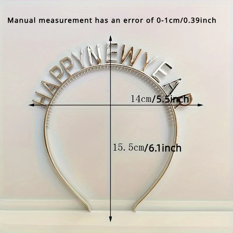 HAPPY NEW YEAR Headbands Set (6 Pieces) 3 HAPPY NEW YEAR Headbands Set (6 Pieces) - Image 3