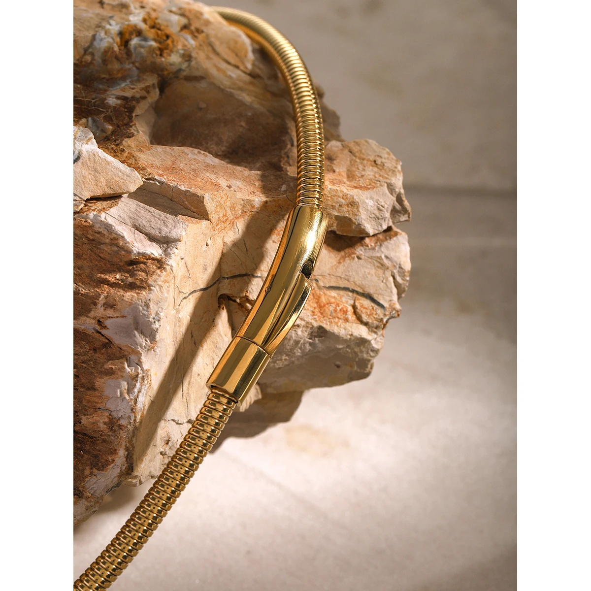 Stainless Steel Gold Snake Chain Necklace 3 Stainless Steel Gold Snake Chain Necklace - Image 3