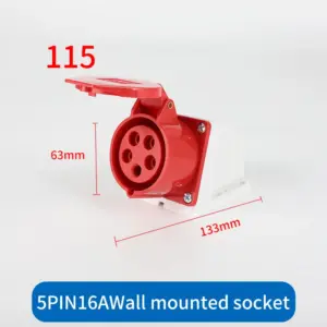 Industrial Waterproof Power Socket, 16A 220V 18 S99556c6060f74fadb7b07f75393e0fdfC