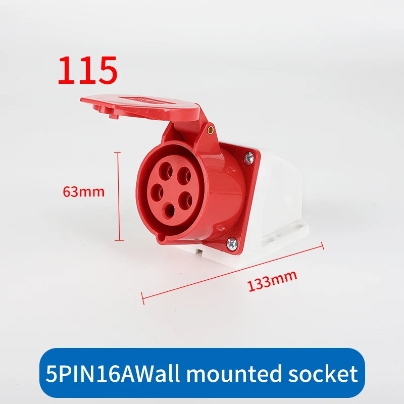 Industrial Waterproof Power Socket, 16A 220V 9 Industrial Waterproof Power Socket, 16A 220V - Image 9
