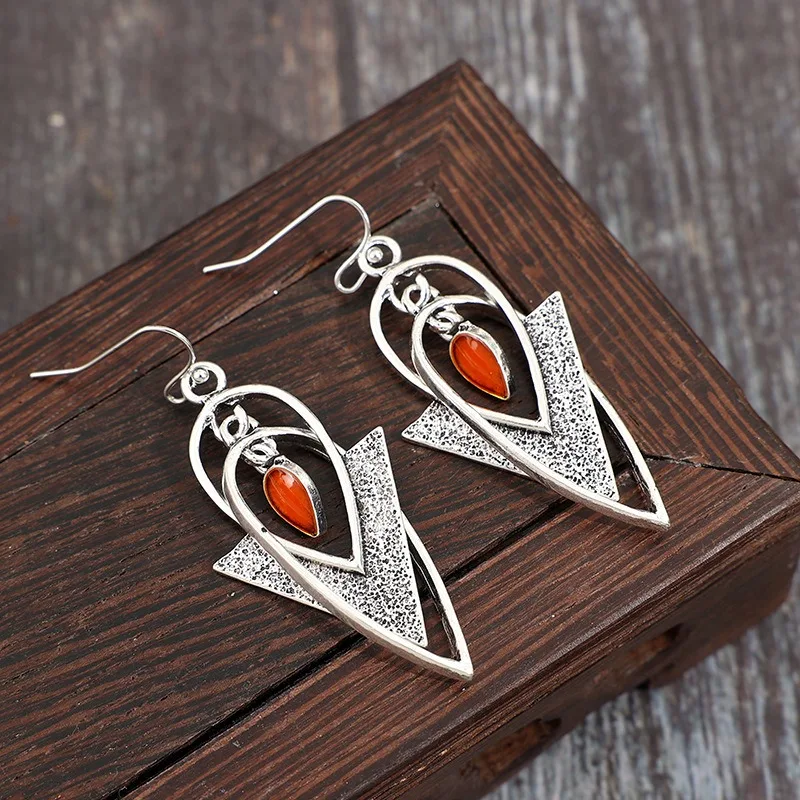 Vintage Geometric Drop Earrings for Women 4 Vintage Geometric Drop Earrings for Women - Image 4