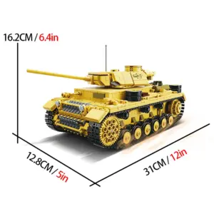 WWII German Panzer III Tank Model Kit 9 S9979dbee703e4b1b9d03ab6ea31d6a0co