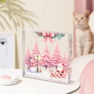 Pink Christmas Scene Acrylic Wall Decor 9 S99b7533188fd43258a2207cbdd0220e3Q