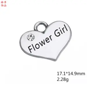 Silver Heart Charm for Jewelry Creations 19 S99bf389af6bf46b98b4b00396e49f629G