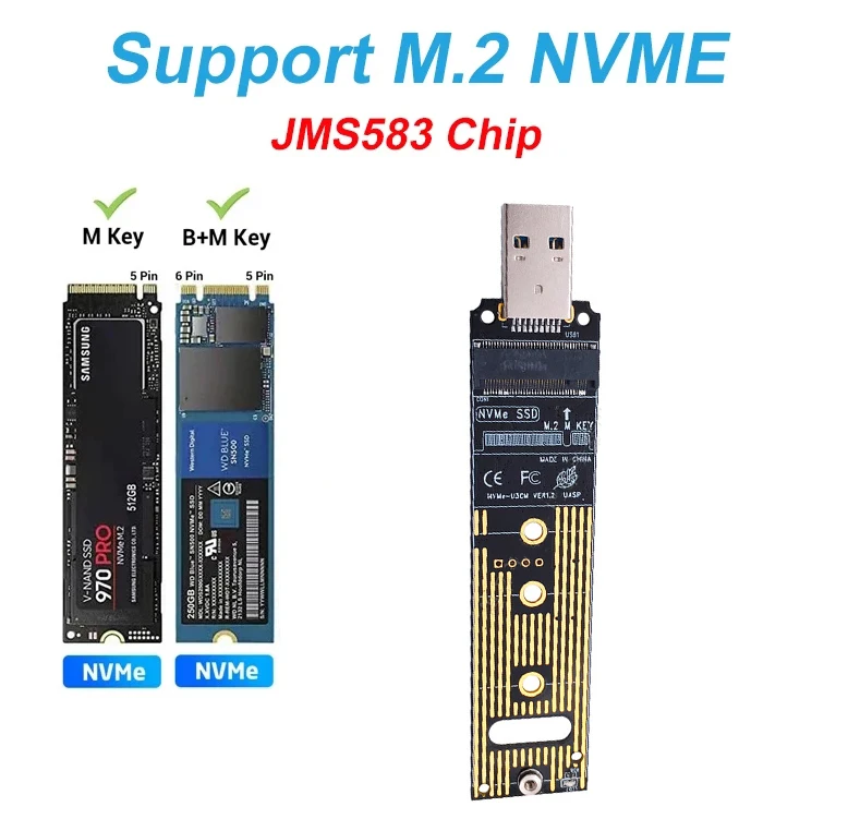 M.2 NVMe USB 3.1 Adapter for SSDs 8 M.2 NVMe USB 3.1 Adapter for SSDs - Image 8