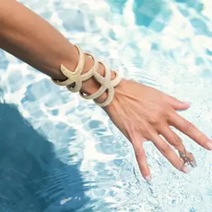 Gold Stainless Steel Starfish Cuff Bracelet 9 S99ec5c6f3e6b4dbd8050e9f7098cf151w