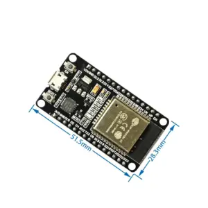 Black ESP32 Development Board with Integrated Antenna