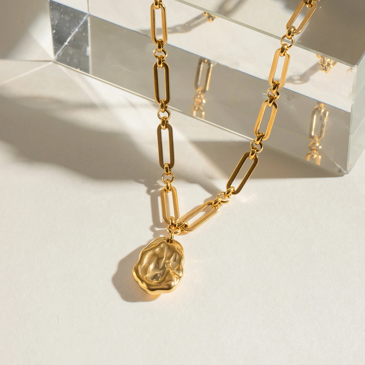 Stainless Steel Geometric Pendant Necklace 6 Stainless Steel Geometric Pendant Necklace - Image 6