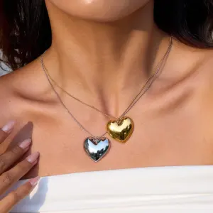 Stainless Steel Heart Necklace 2.67cm 11 S9a0ced7c99c343718e632746f2c112d8R