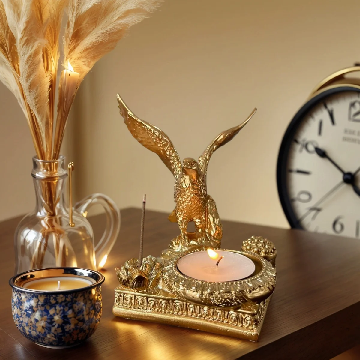 Golden Eagle Candlestick Ornament 4 Golden Eagle Candlestick Ornament - Image 4