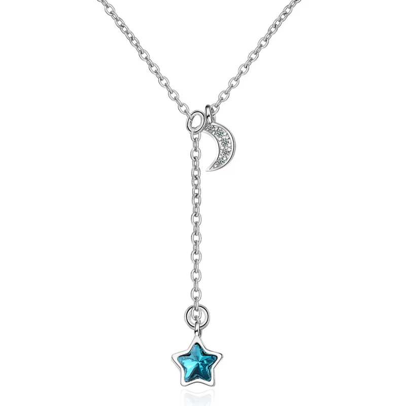 Celestial Blue Star Pendant Necklace for Women 3 Celestial Blue Star Pendant Necklace for Women - Image 3
