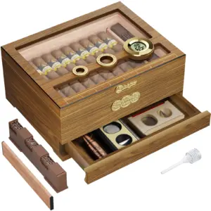 Elegant Dark Wood Cigar Humidor with Digital Hygrometer 15 S9a5d196aab8c45fc8ad3b14ec541a2a0u 2