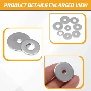 Premium Stainless Steel Flat Washers Set 10 S9a6faf6e078a41fcaa6bd00e4e443a019